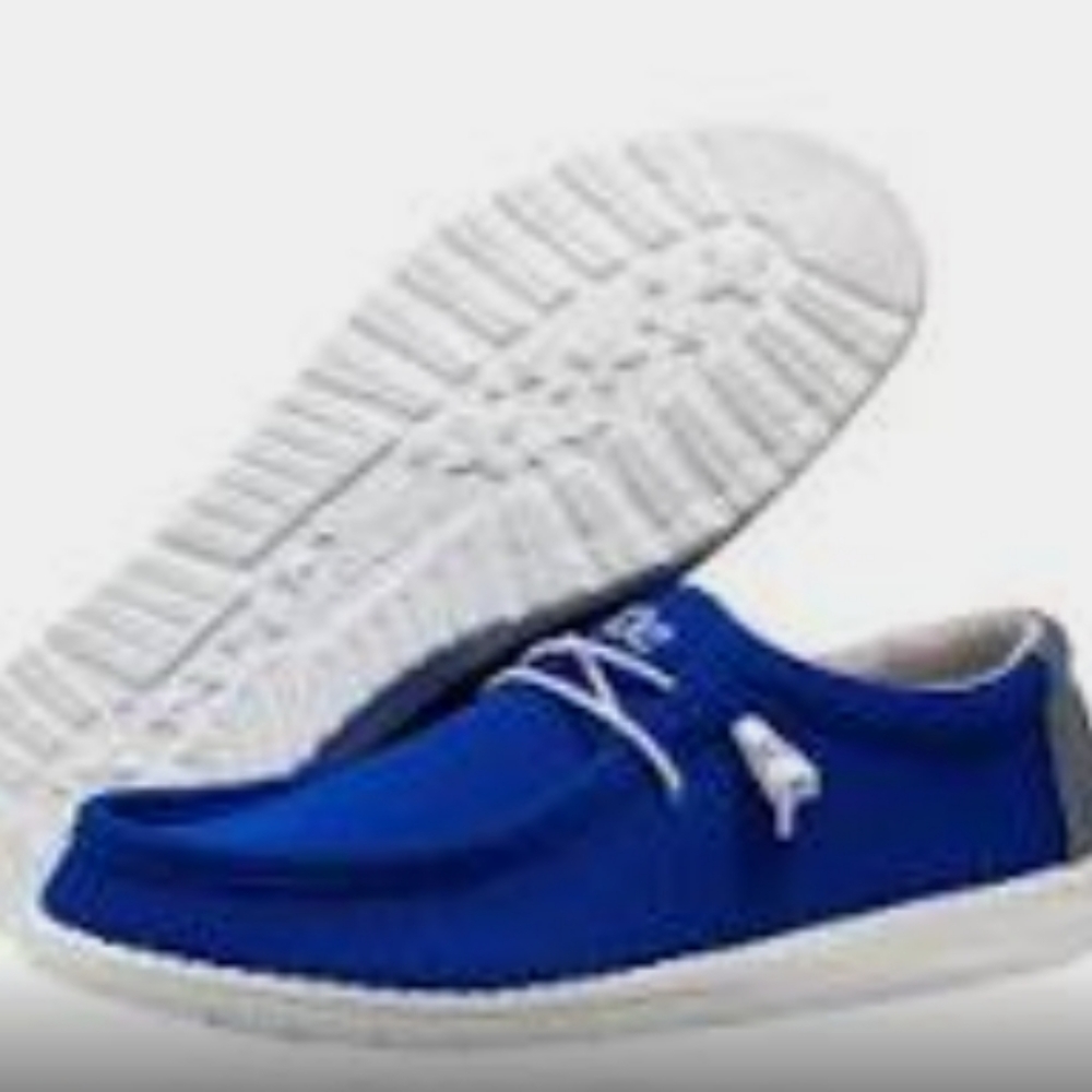 -Hey Dude Wally Youth Sox Go Blue Shoes